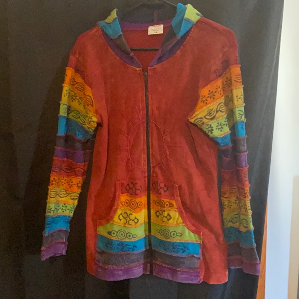 Hippie patchwork zip up